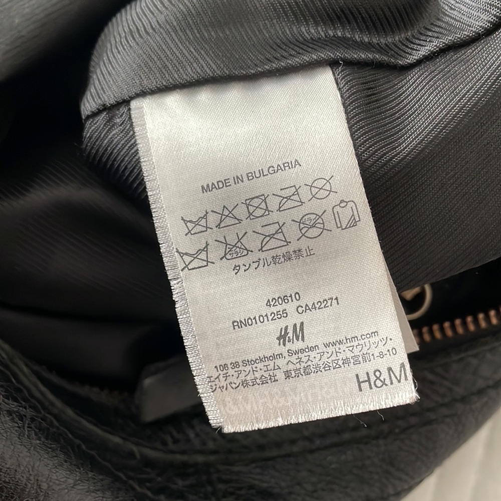 H&M 100% genuine leather shoulder bag/Black - Picture 11 of 14